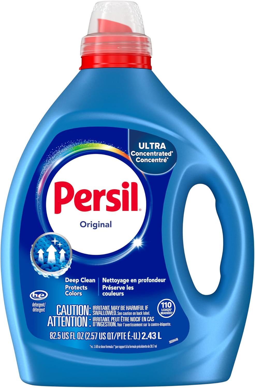 Persil Original Everyday Clean, Liquid Laundry Detergent, High Efficiency (HE), Deep Stain Removal, 2X Concentrated, 82.5 fl oz, 110 Loads