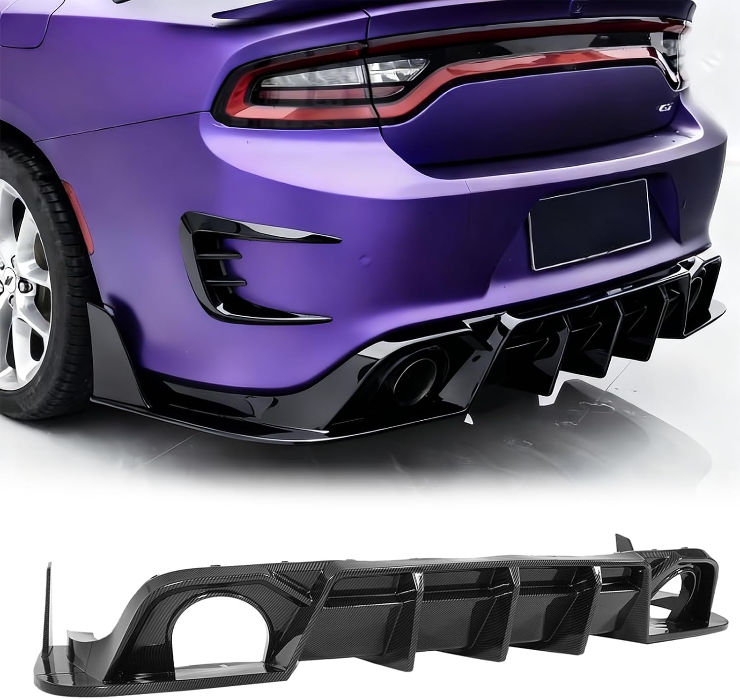 Rear Bumper Diffuser for Dodge Charger GT/Scat Pack/RT/Hellcat 2015-2023