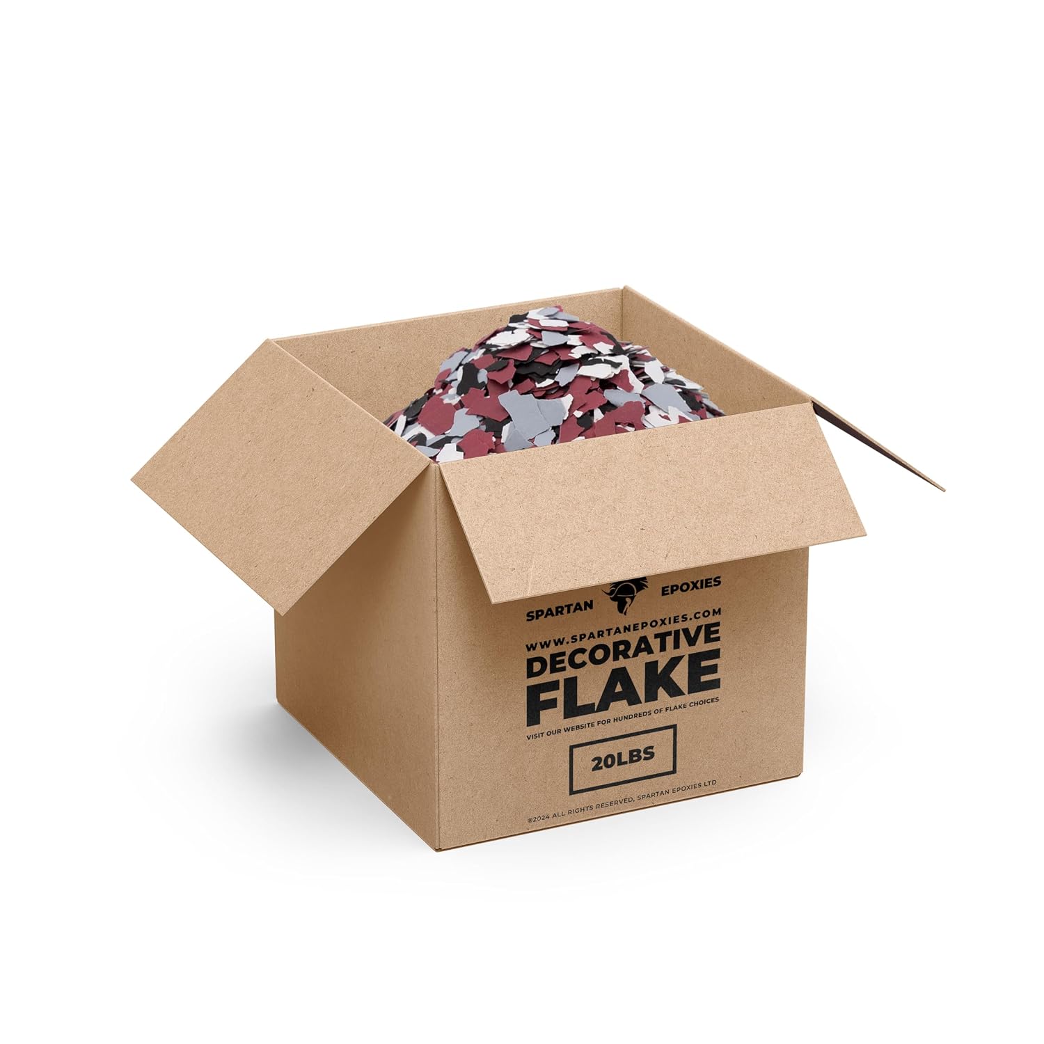 Epoxy Flake - 20lb and 40lb Boxes, Choose from 21 Blends Including Marble and Hybrid Flakes, USA Made, Ideal for Garages, Basements, Shops, and More (Lighthouse, 20lb Box)