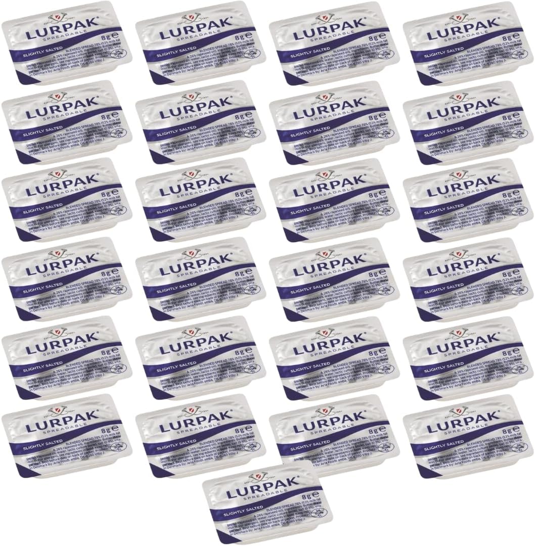 Slightly Salted Spreadable Lurpaks Mini Butter Portions 25-600 Portions - Fresh Stock Restocked Daily (25 Portions)