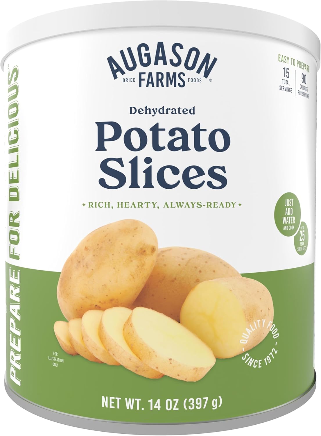 Augason Farms Dehydrated Potato Slices Can, Emergency Food Supply, Everyday Meals (Packaging May Vary)