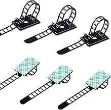 50 Pieces Cable Management Desk Wire Organizer Cable Ties Zip Ties Adhesive Cord Clips Cord Keeper Desk Wire Management