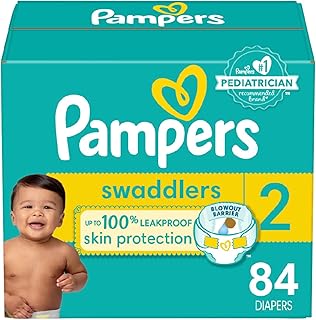 Pampers Swaddlers Diapers - Size 2, 84 Count, Ultra Soft Disposable Baby Diapers