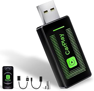 Wireless Carplay Adapter for iPhone,2024 Upgrade USB CarPlay Wireless Stick,Easy Plug & Play,Compatible with Cars from 2016 & iPhone iOS 10+ (CLZ121)