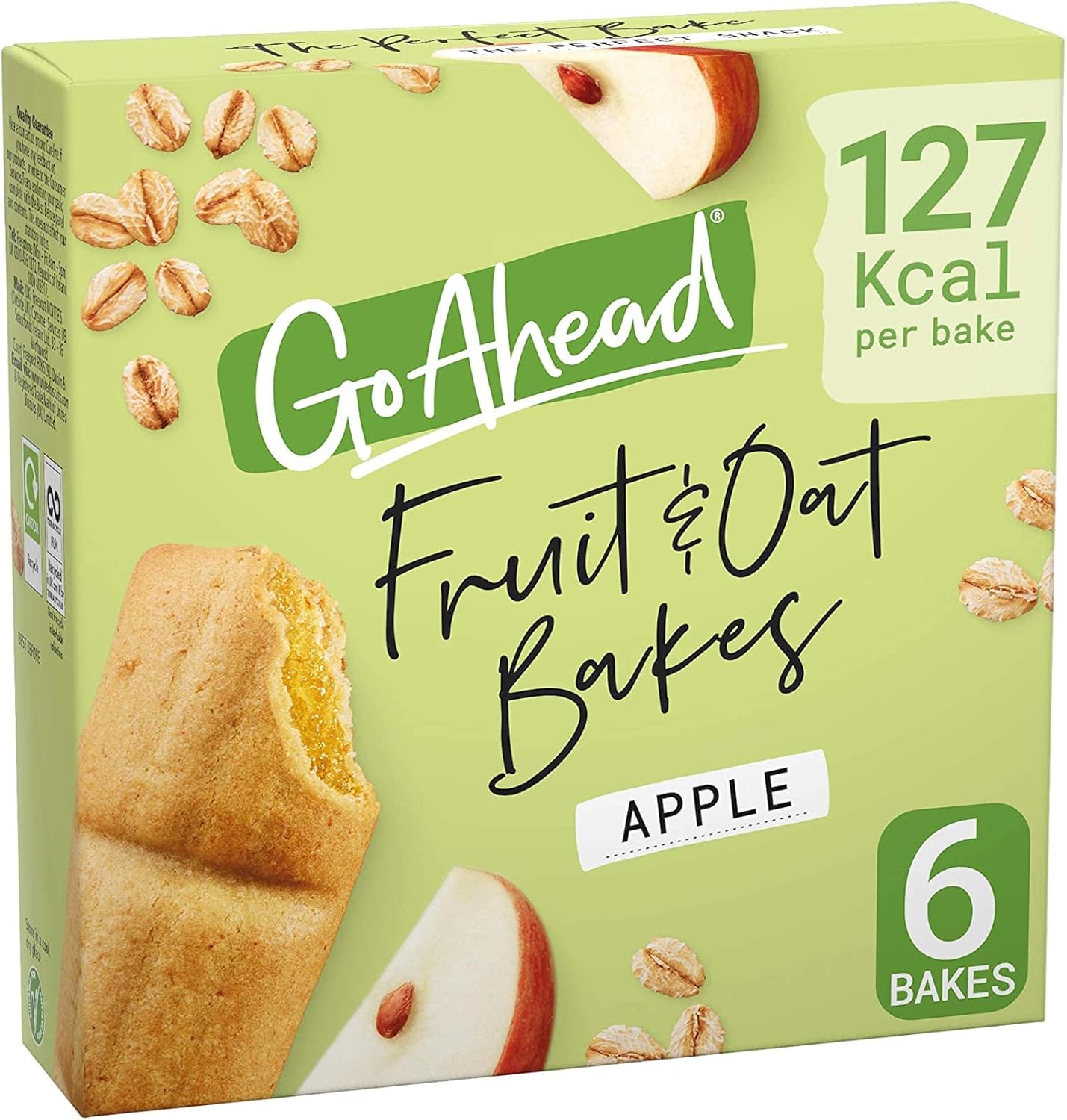 Go Ahead Apple Fruit and Oat Bakes Snack Bars Multipack 6 x 35g, 210g