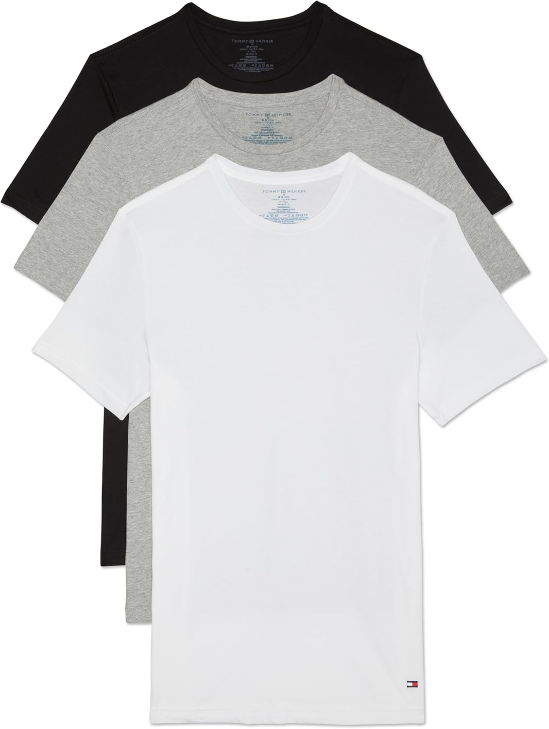 Tommy Hilfiger Men's Cotton Classics 3-Pack Crewneck Undershirts