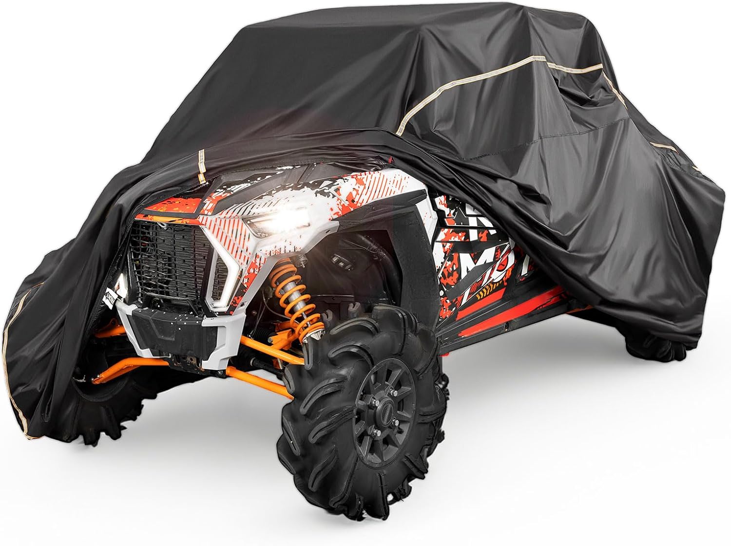 KEMIMOTO UTV Cover 4 Seater Compatible with Polaris RZR Pro XP 4, Ranger Crew 1000, Kawasaki Teryx KRX 4 1000, Can-Am Defender MAX, Commander MAX, Uforce 1000 XL, Pioneer 1000-6, 162''x66''x73''