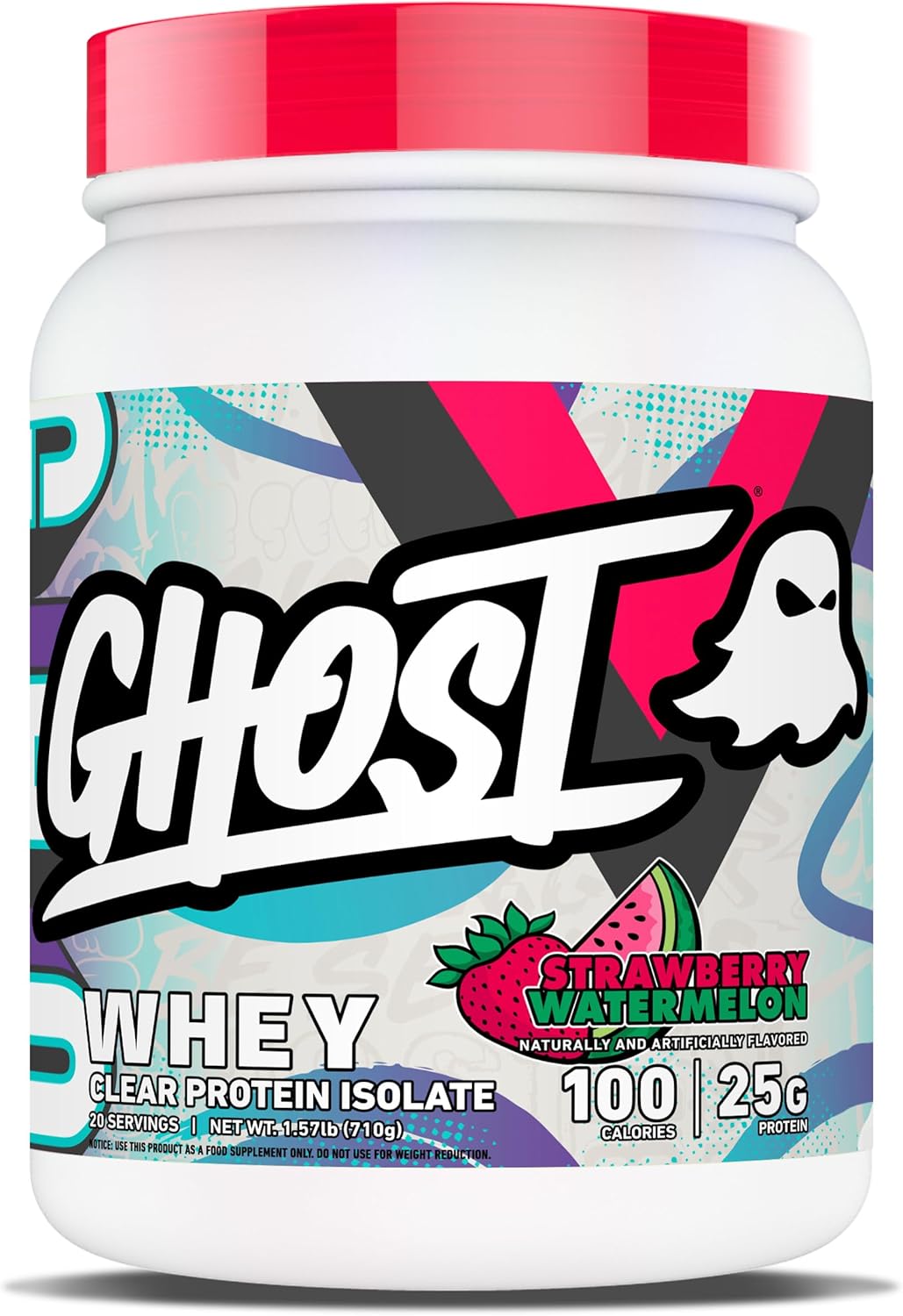 GHOST Clear Whey Protein Powder - Strawberry Watermelon, 1.57 LB