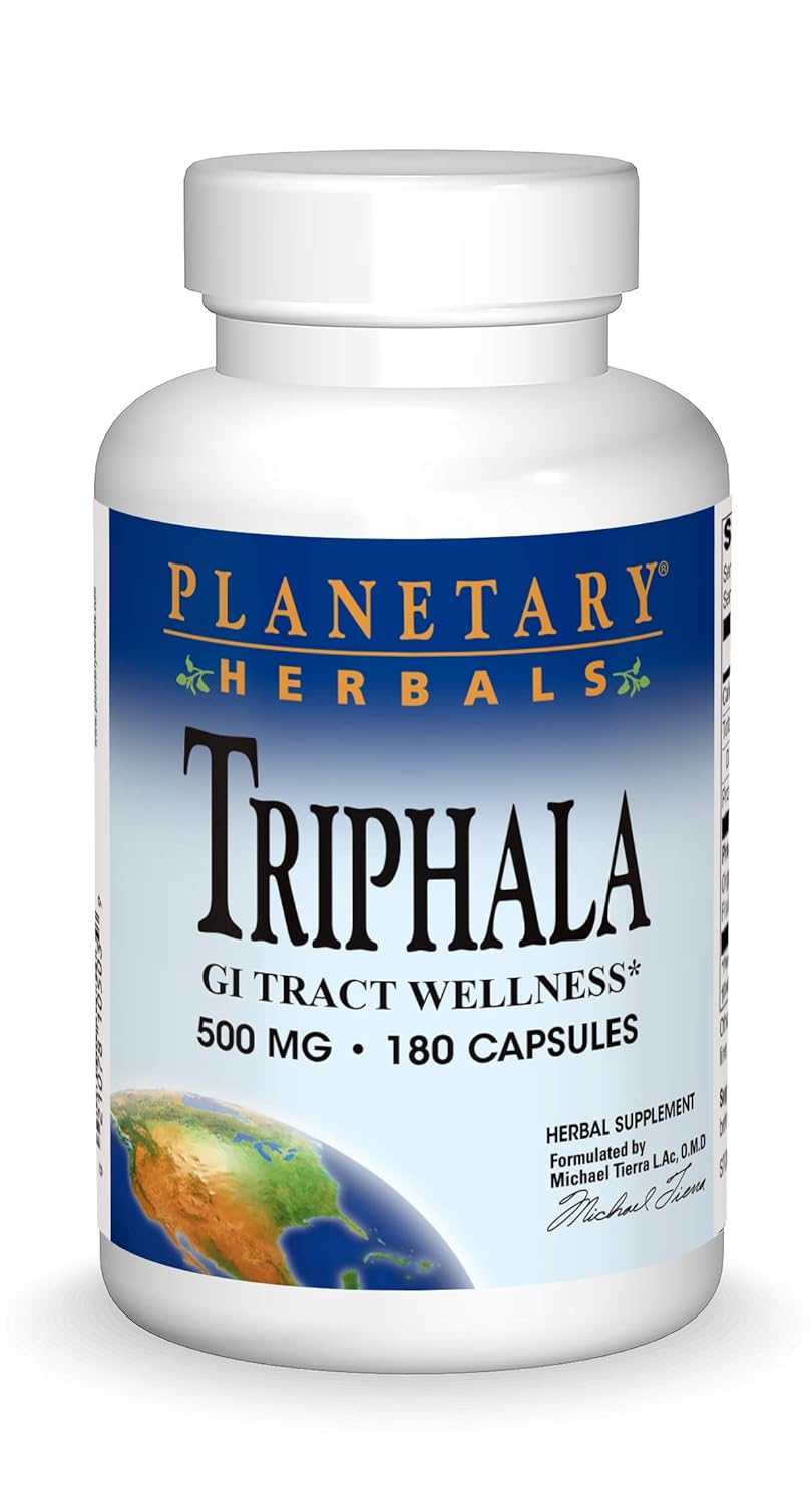 Triphala Internal Cleanser 500 mg Planetary Herbals 180 Caps