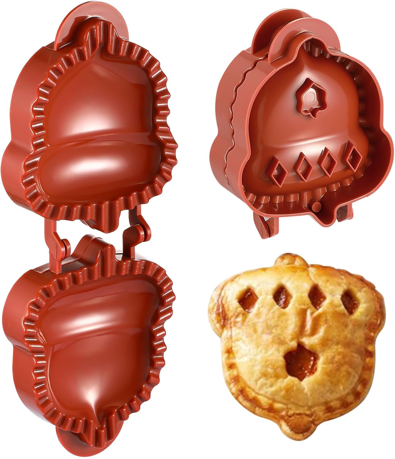 Lounsweer Fall Mini Hand Pie Molds Dough Press Pocket Pie Maker One Press Pastry Mold Tool for Autumn Thanksgiving Christmas Party Kitchen Dessert Baking Supplies(Acorn Shape)