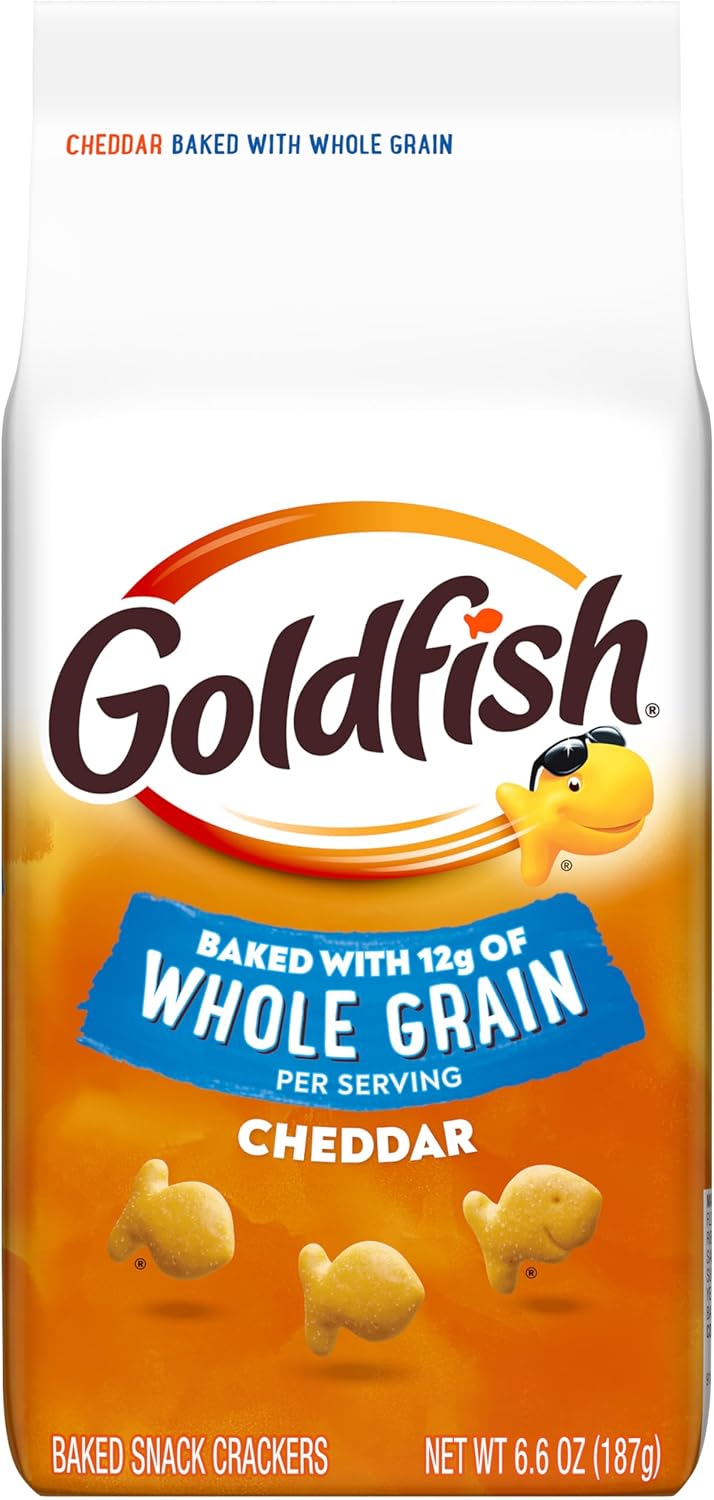 Pepperidge Farm Goldfish Cheddar Crackers, Baked with Whole Grain, 6.6 oz. Bag