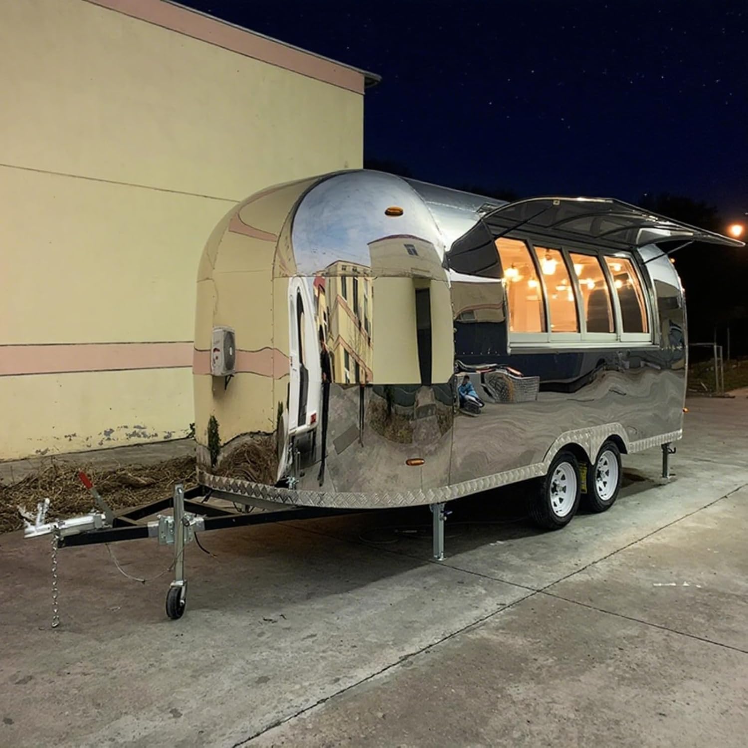 Portable Food Truck with Full Kitchen Hot Dog Cart Ice Cream Juice Bar for Sale Shipping Fast Food Tiailer