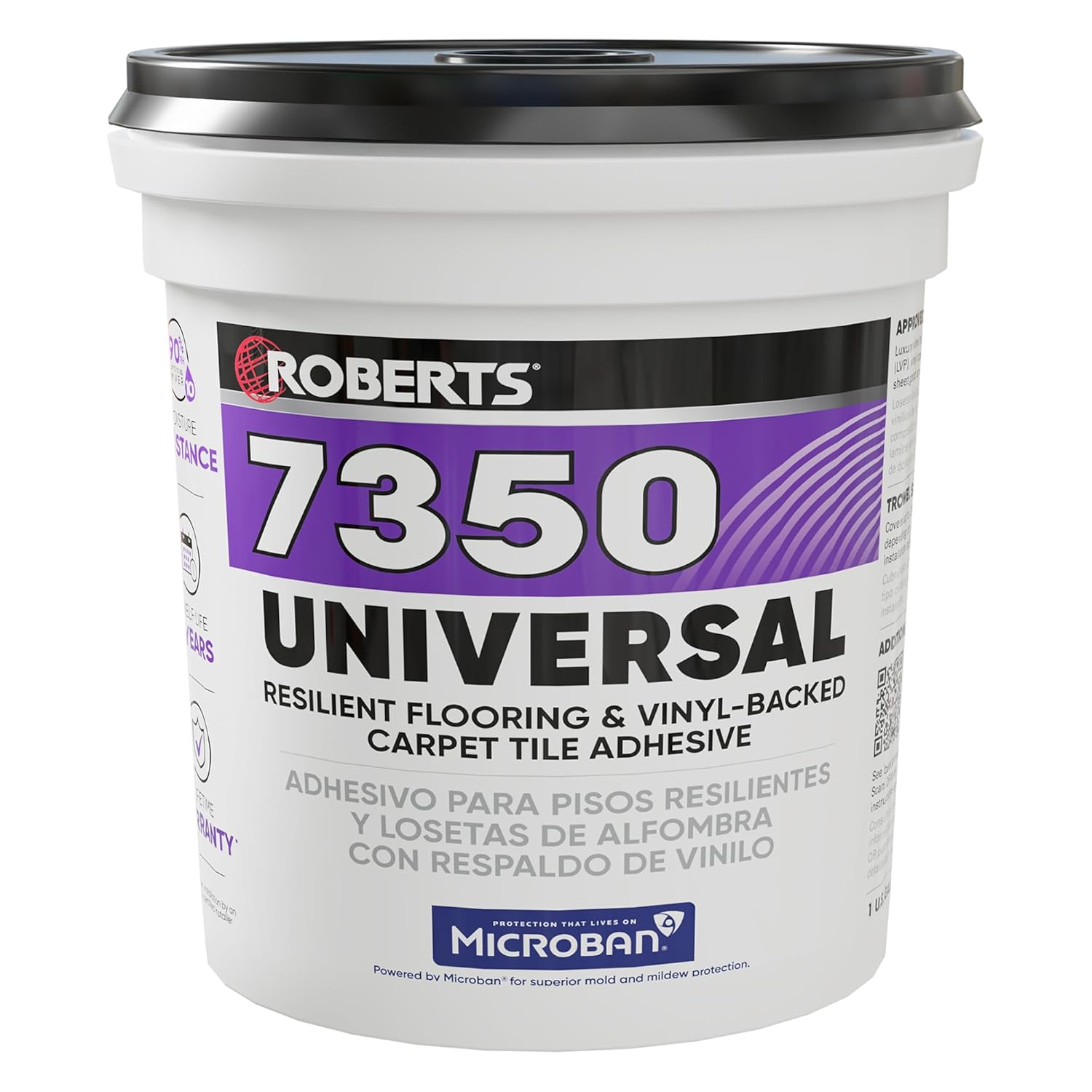 ROBERTS Universal Resilient Flooring & Vinyl-Backed Carpet Tile Adhesive - 1 Gal. (3.78 L)