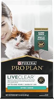 Purina Pro Plan LiveClear Dry Cat Food for Kittens Chicken & Rice Formula - 5.5 lb. Bag