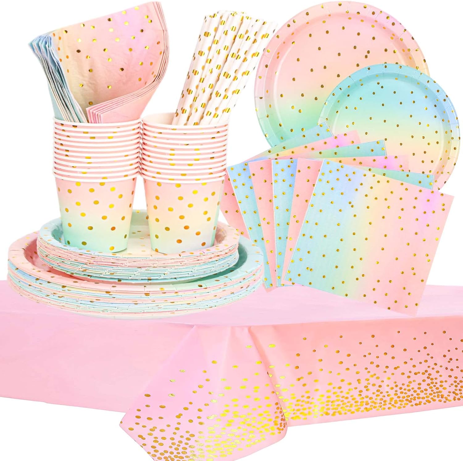 DUGEHO 101 Pcs Party Tableware Set - Kids' Birthday & Wedding Party Pack for 20 Guests