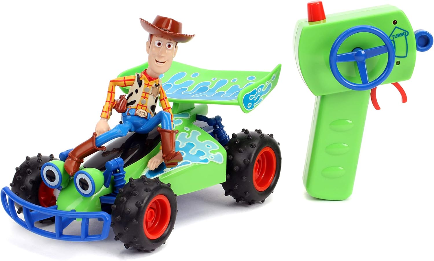 Jada Disney Pixar Toy Story 4 Turbo Buggy W/ Woody Radio Control Vehicle, 2.4 Ghz, 1: 24