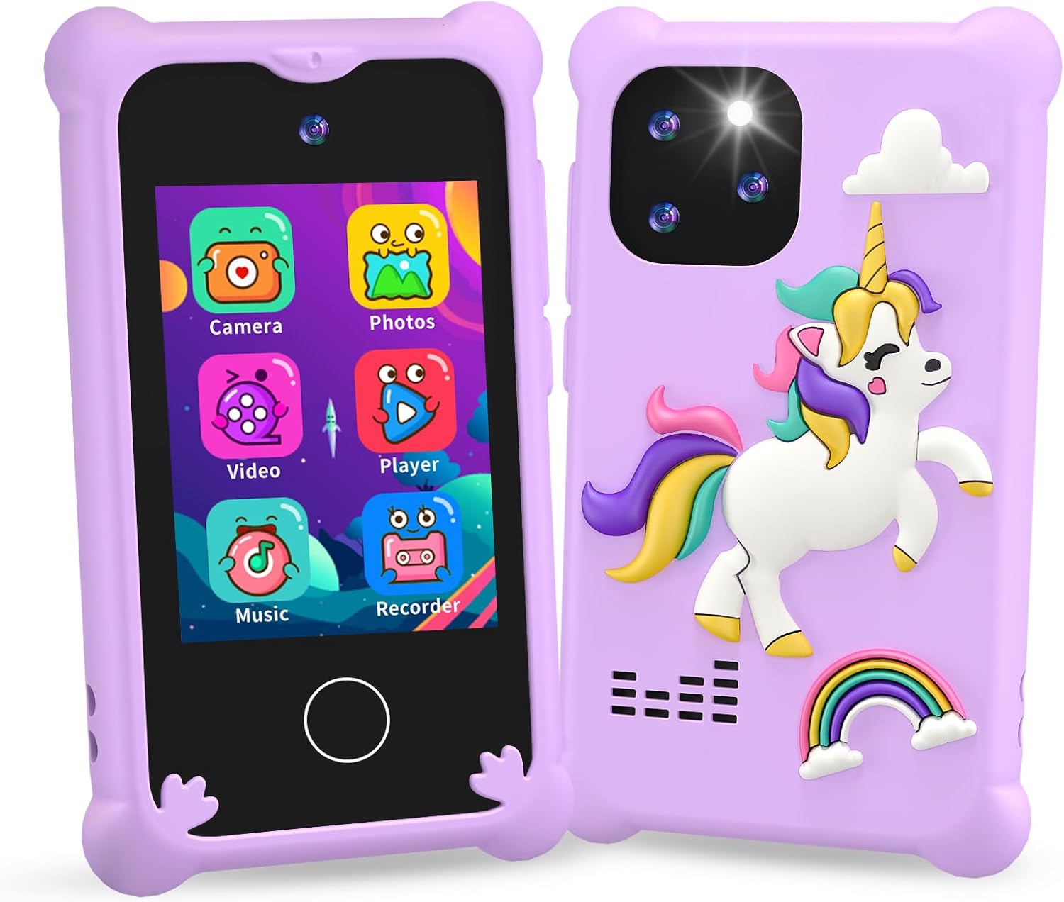 Kids Smart Phone for Girls, Toddler Christmas Birthday Gifts for 3 4 5 6 7 8 Year Old, Kids Mobile Phone Toys with for 2.8" Touchscreen,Dual Cameras, Learning, Music Player, Games