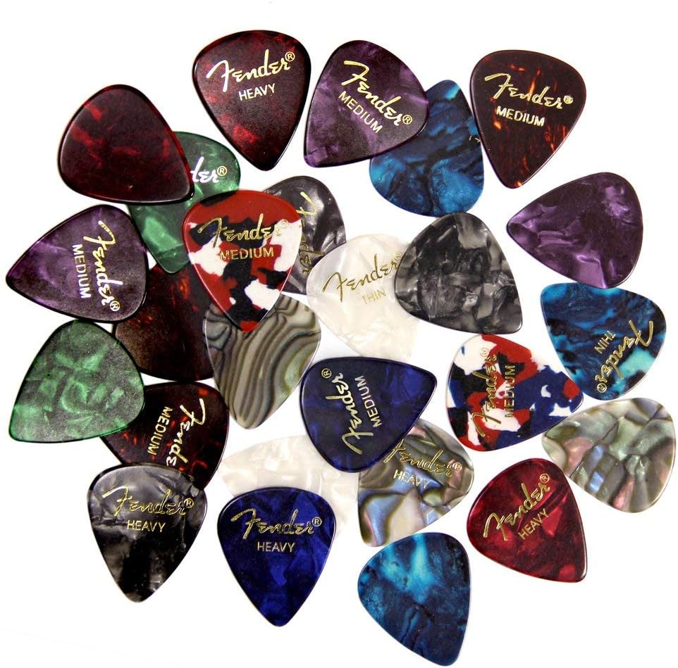 Fender Premium 24 Pack Picks Sampler - Includes Thin, Medium & Heavy Gauges (Austin Bazaar Exclusive)