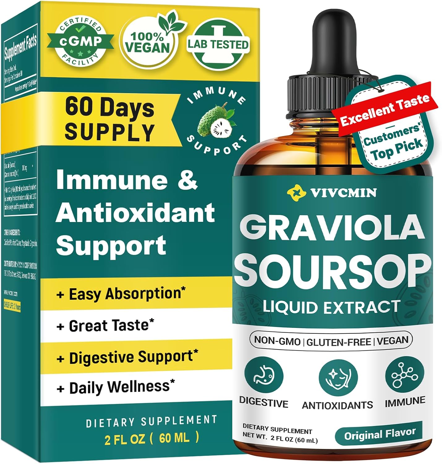 Soursop Bitters Liquid Graviola Leaf Extract 2 Fl Oz – Original Flavor
