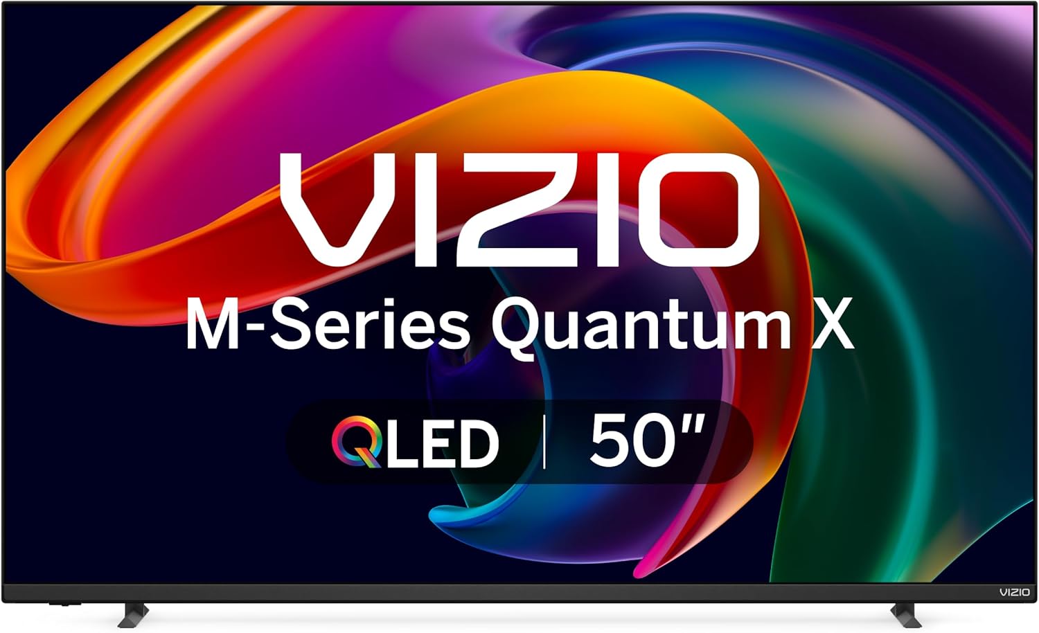 VIZIO 50-inch MQX-Series 4K 120Hz QLED HDR10+ Smart TV with Dolby Vision, Active Full Array, 240Hz @ 1080p PC Gaming, WiFi 6E, Apple AirPlay, Chromecast Built-in, M50QXM-K01, 2023 Model