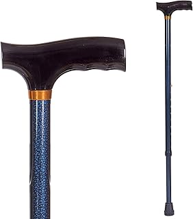 DMI Lightweight Aluminum Adjustable Walking Cane with Derby-Top Handle for Men and Women