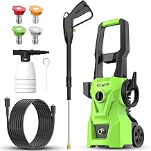 Electric Pressure Washer,Foam Cannon,4 Quick Connect Pressure Nozzles,Power Washer 3000 PSI 2.4 GPM, High Pressure Cleaning Machine for Cars/Fences/Driveways/Patios/Home (Green)