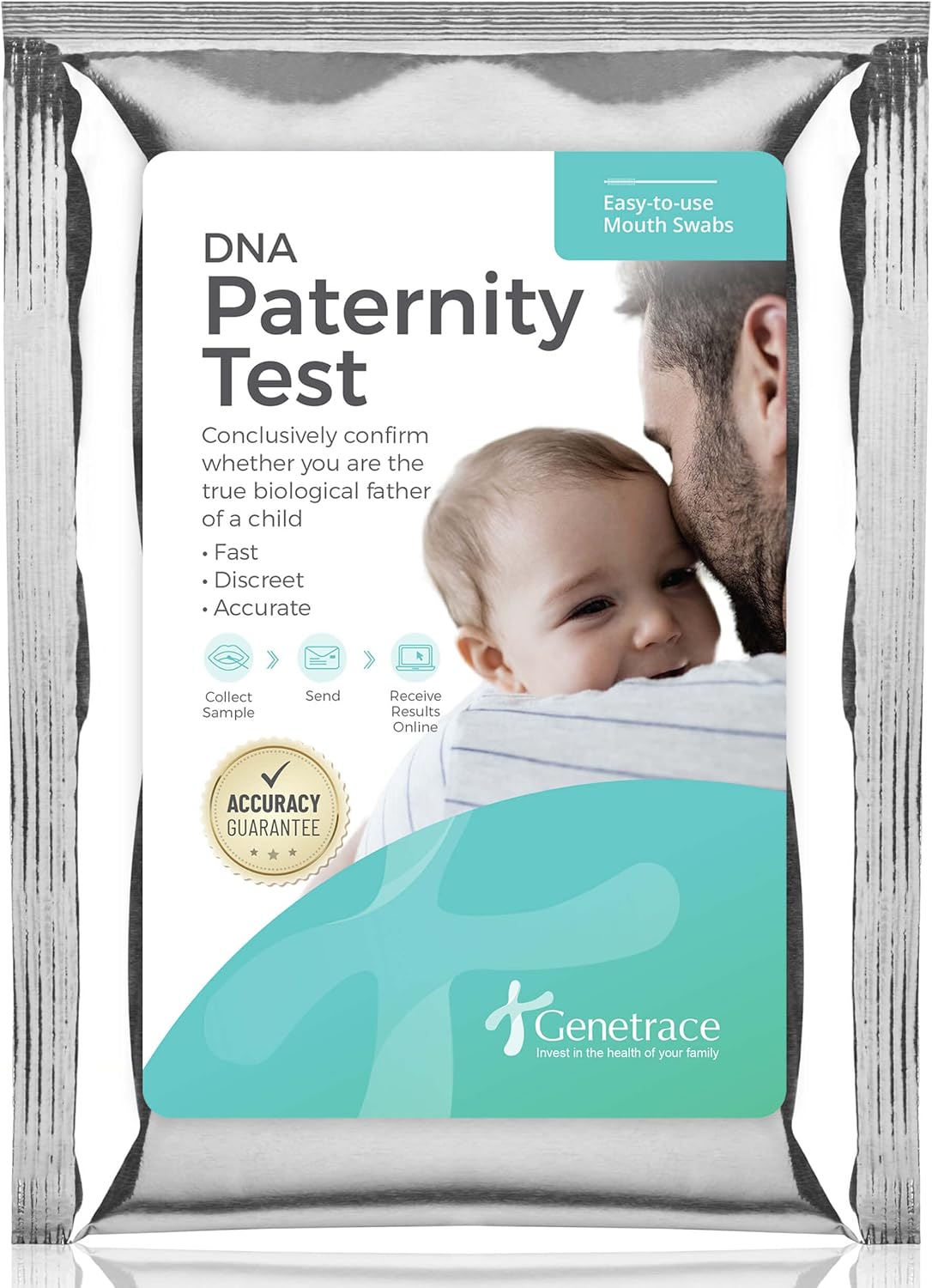 DNA Paternity Test Kit - Lab Fees & Shipping Included - at Home Collection Kit for Father and Child - Results in 1-2 Days