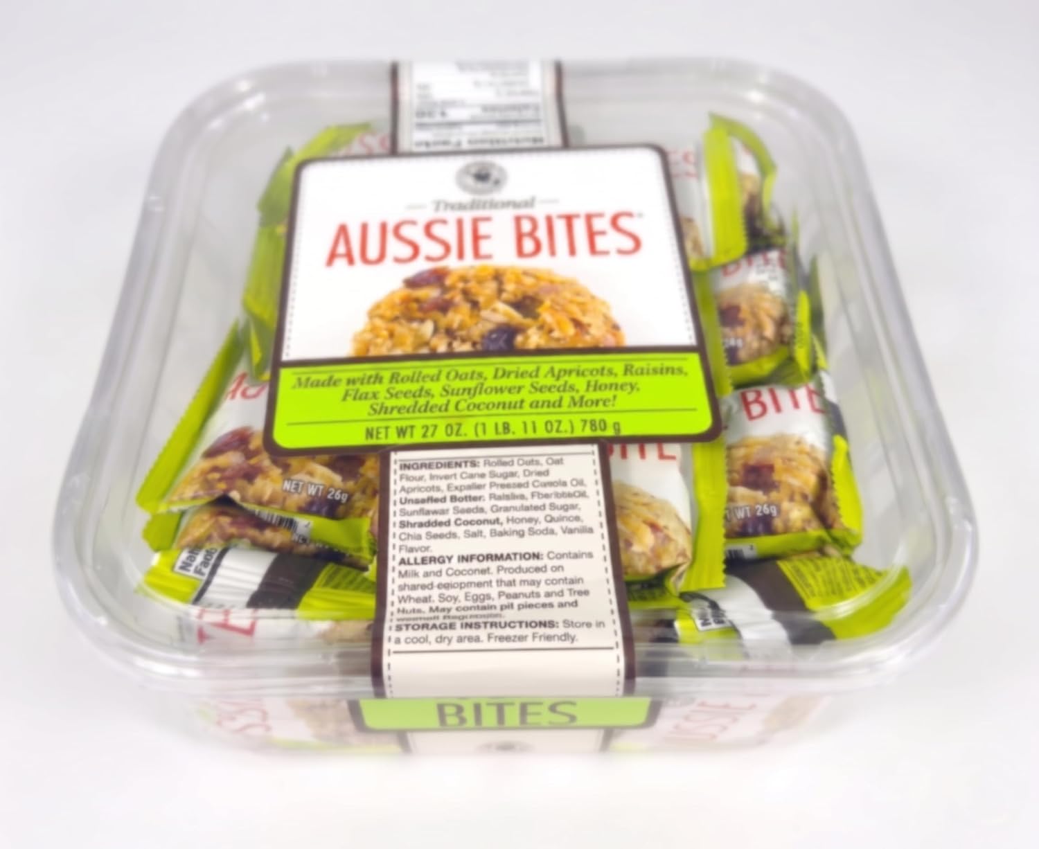 Traditional Aussie's Bites Individually Wrapped Oatmeal Cookies Healthy Snacks Cookies Bites 27 Oz 30 Count
