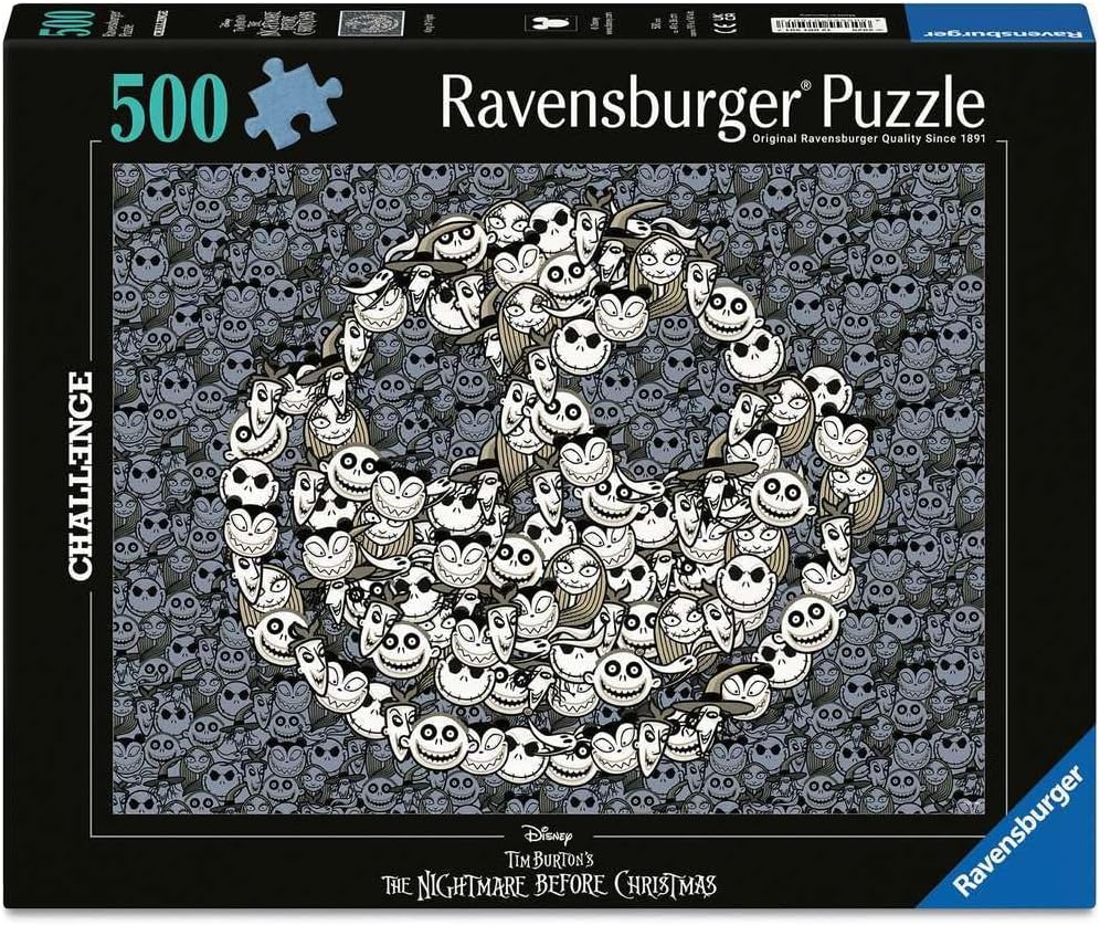 Ravensburger Nightmare Before Christmas - King of Fright - 500 Piece Jigsaw Puzzle | Premium Quality Made in Europe | FSC Certified Materials