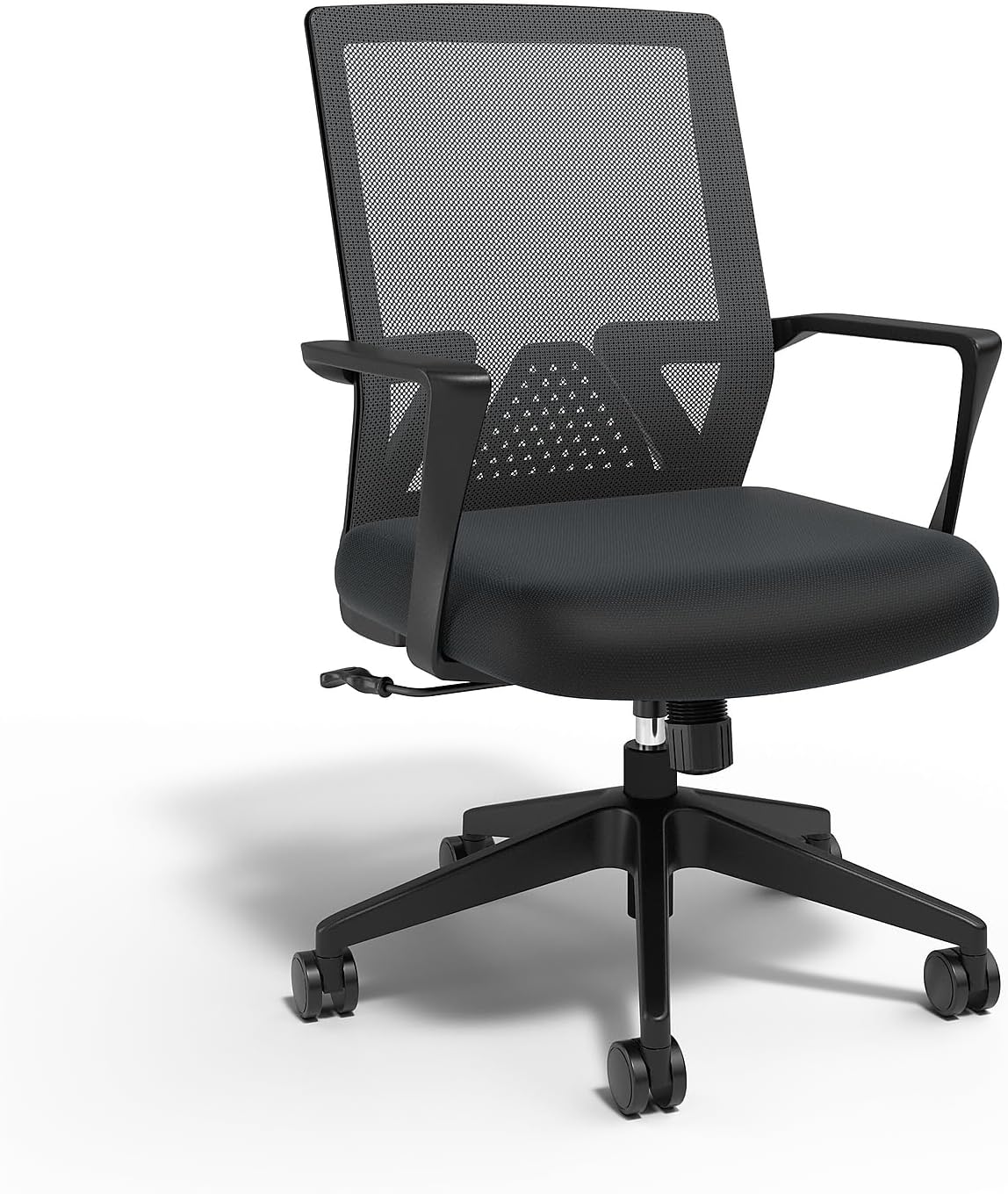 Staples Cartwright Ergonomic Office Desk Chair, Adjustable with Breathable Mesh & Lumbar Support, Perfect for Home & Office, Black