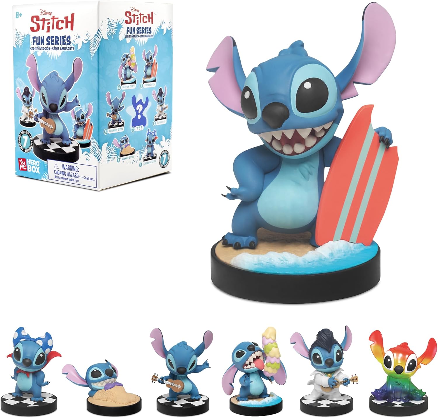 YuMe Disney Lilo & Stitch Hero Box – 1 Pack Mystery Blind Box | 3” Collectible Figurines from Lilo & Stitch Movie | Surprise Mini Figures for Kids, Boys, Girls & Disney Fans Ages 8+