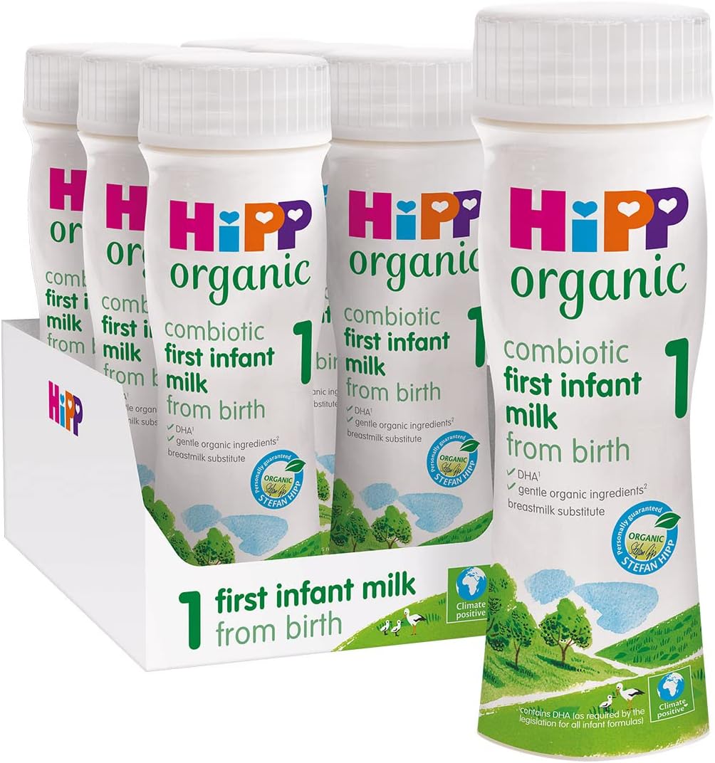 HiPP Organic 1 First Milk Ready To Feed 200ml (pack of 6)