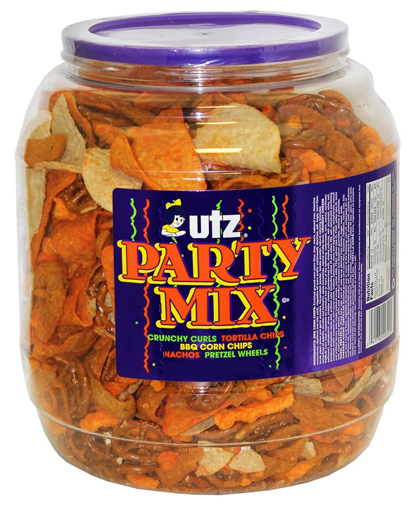 Utz Party Mix, 43 oz Barrel