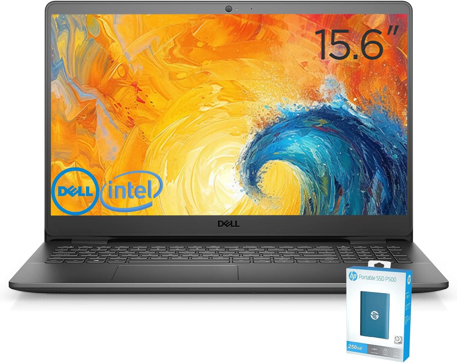Dell Newest Inspiron 15.6'' Everyday Laptop, Intel Dual-Core Processor, HD Anti-Glare Display, SD-Card Reader, Wi-Fi & Bluetooth, HDMI, Webcam, WOWPC Bundle (Windows 11 Home, 16GB RAM | 1TBSSD)