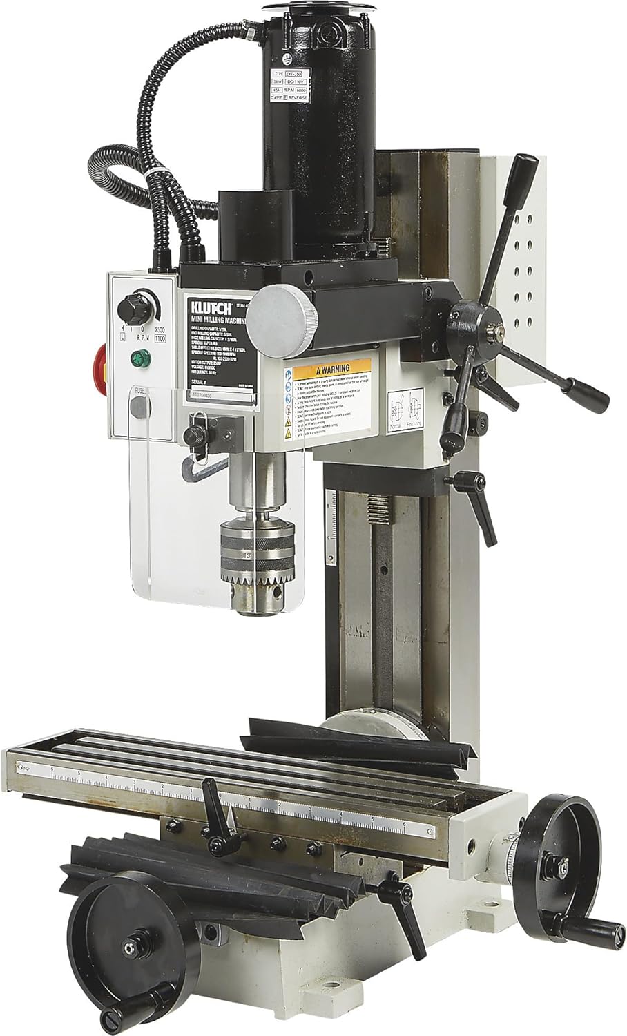 Klutch Mini Milling Machine - 350 Watts, 1/2 HP, 110V
