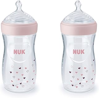 NUK Simply Natural Baby Bottles, 9 Oz, 2 Pack