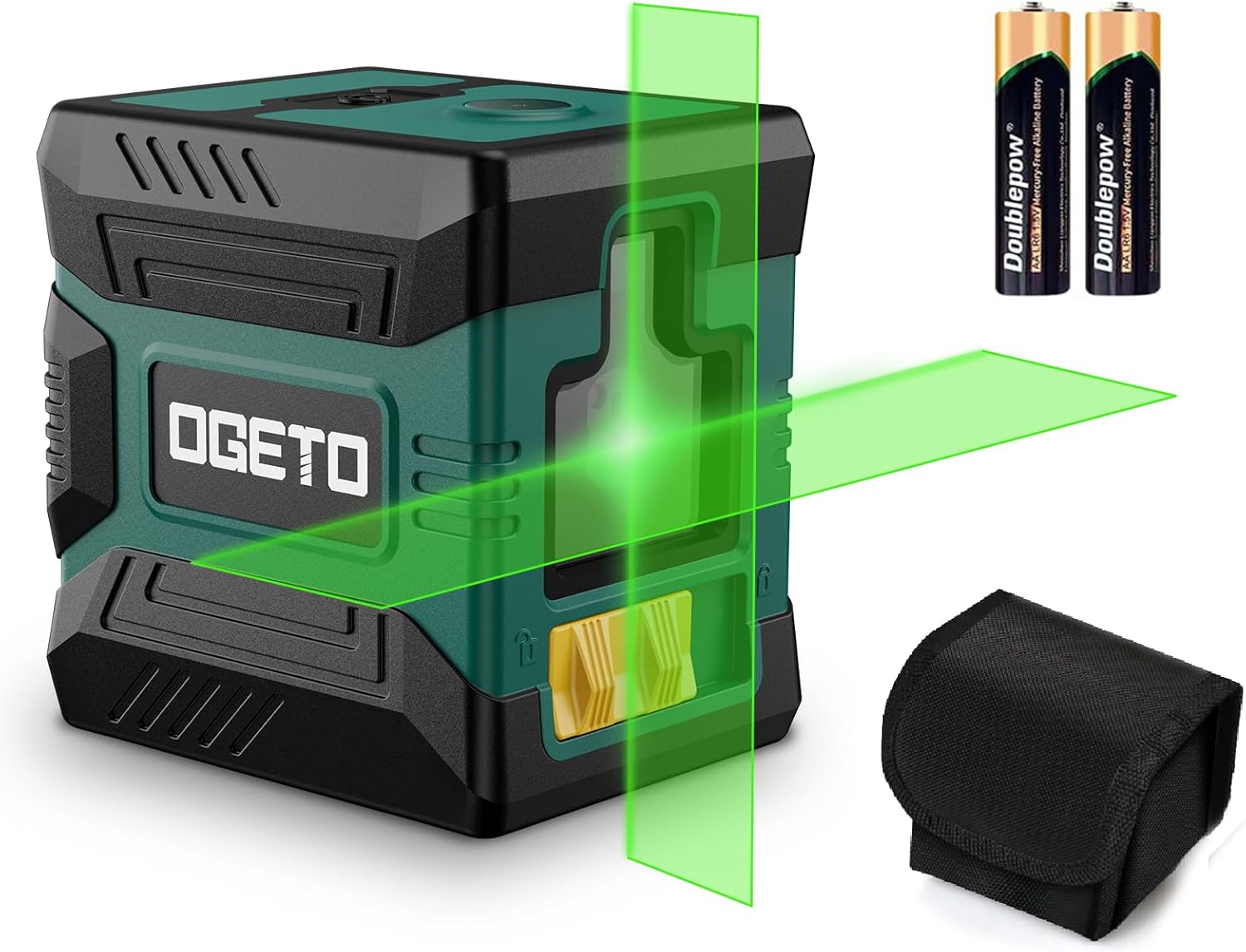 Ogeto Green Laser Level,OGETO LLG1 IP54 Laser Level Line with Manual/Self-Leveling Mode Horizontal and Vertical Laser Level, ±4° Automatic Leveling