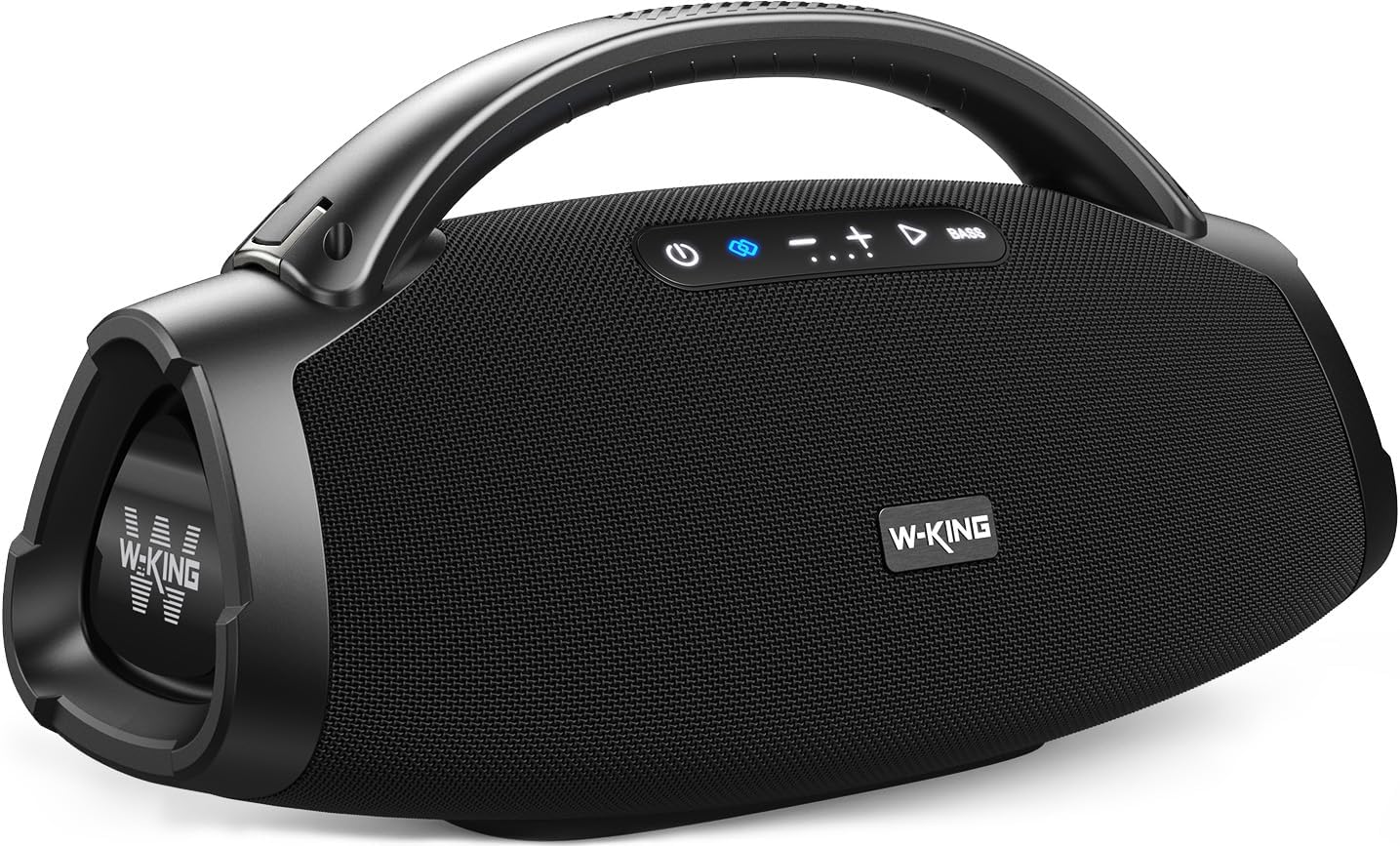 W-KING Loudest Boom Box X20, 330W PEAK, 7.5" Subwoofer, 2.1Ch, IPX7 Waterproof Party Bluetooth Speaker, Hi-Fi, Large Wireless Speakers, BT5.4, EQ APP, Fast Charge, Guitar-in, Massive Bass for Outdoors
