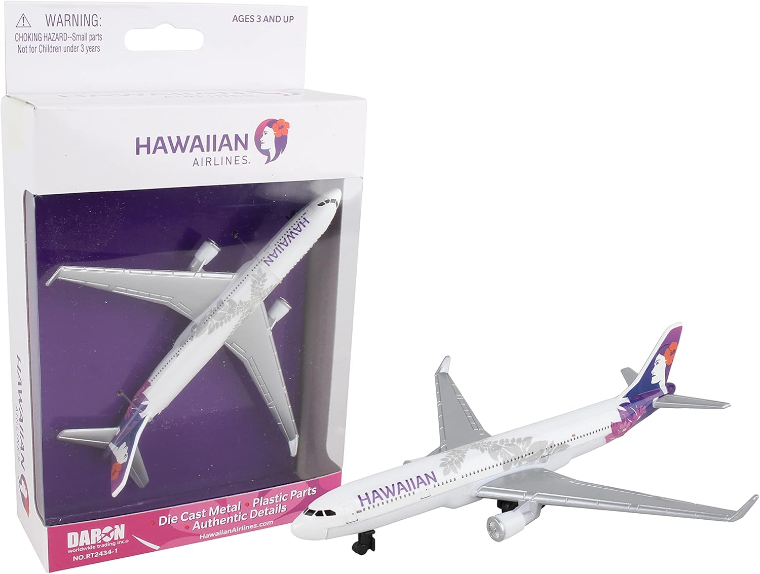 Daron Hawaiian Airlines Single Plane , White