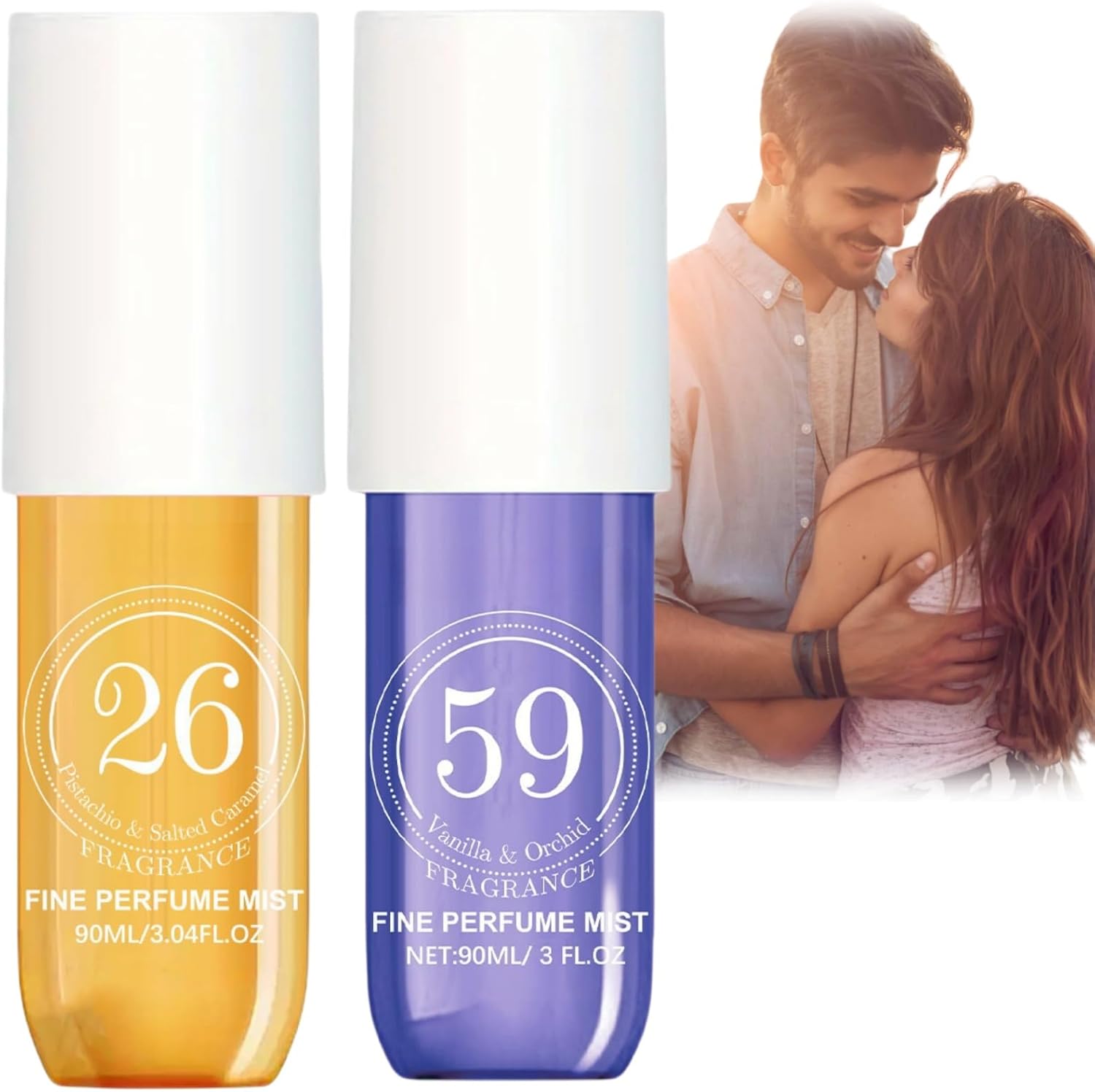 2PCS Brazilian Parfum Crush Fragrance Spray,Fruity Body Spray,Hair and Body Fragrance Mist,Body Splash for Women,Body Fragrance Perfume,Hair Mist Perfume,Long Lasting Perfumes for Women,#26#59