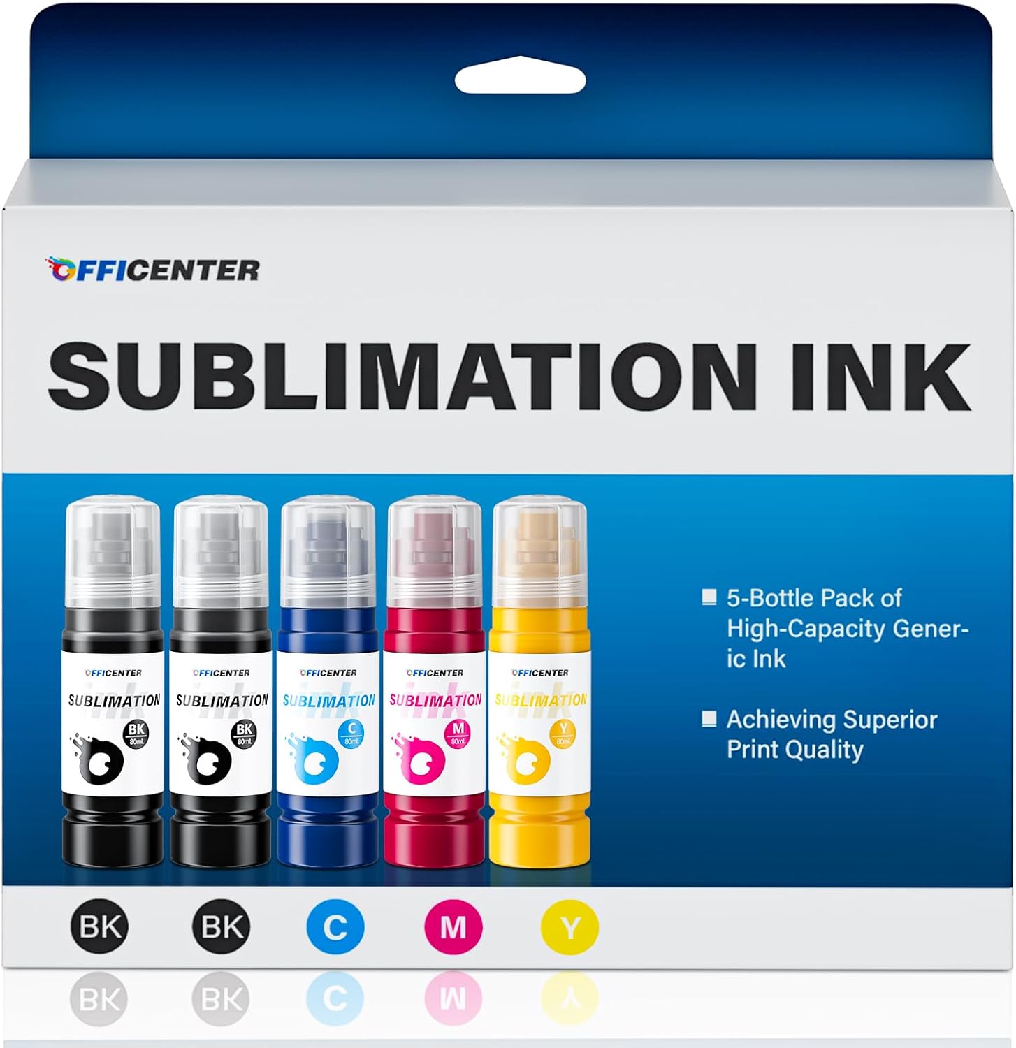 Sublimation Ink Compatible for Ecotank ET-2800 ET-2803 ET-2840 ET-4700 ET-4800 ET-2400 ET-2720 ET-15000 ET-2850 ET-2750 ET-2760 Inkjet Printers Sublimation Ink for Heat Press Transfer on Mugs T-Shirts