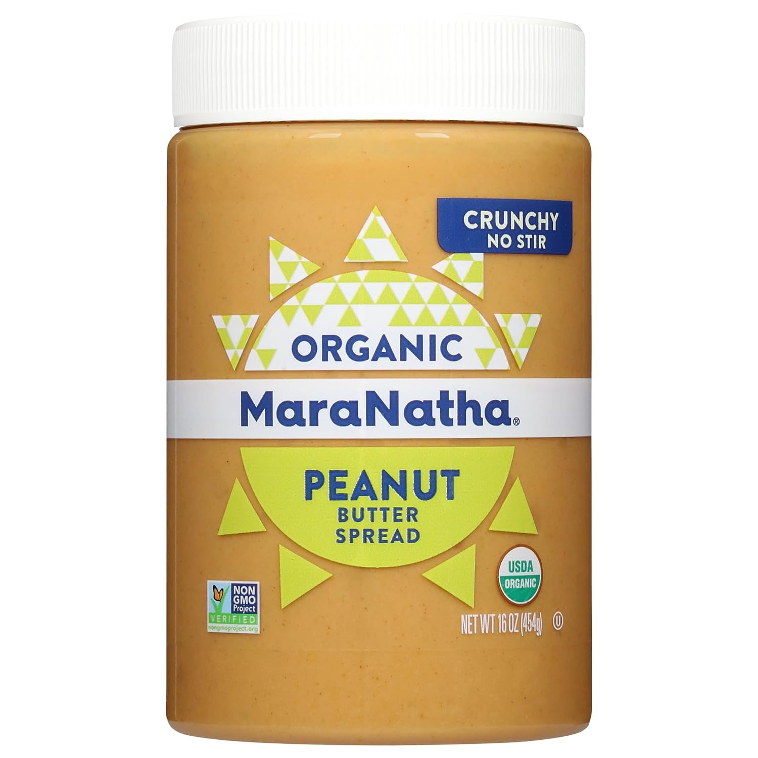 MaraNatha Organic Crunchy Peanut Butter Spread, No Stir, 16 Ounce Jar