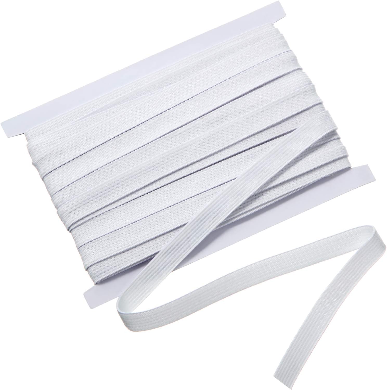 Shappy Elastic for Sewing Knit Elastic Band 1/2 Inch x 11 Yards(White)