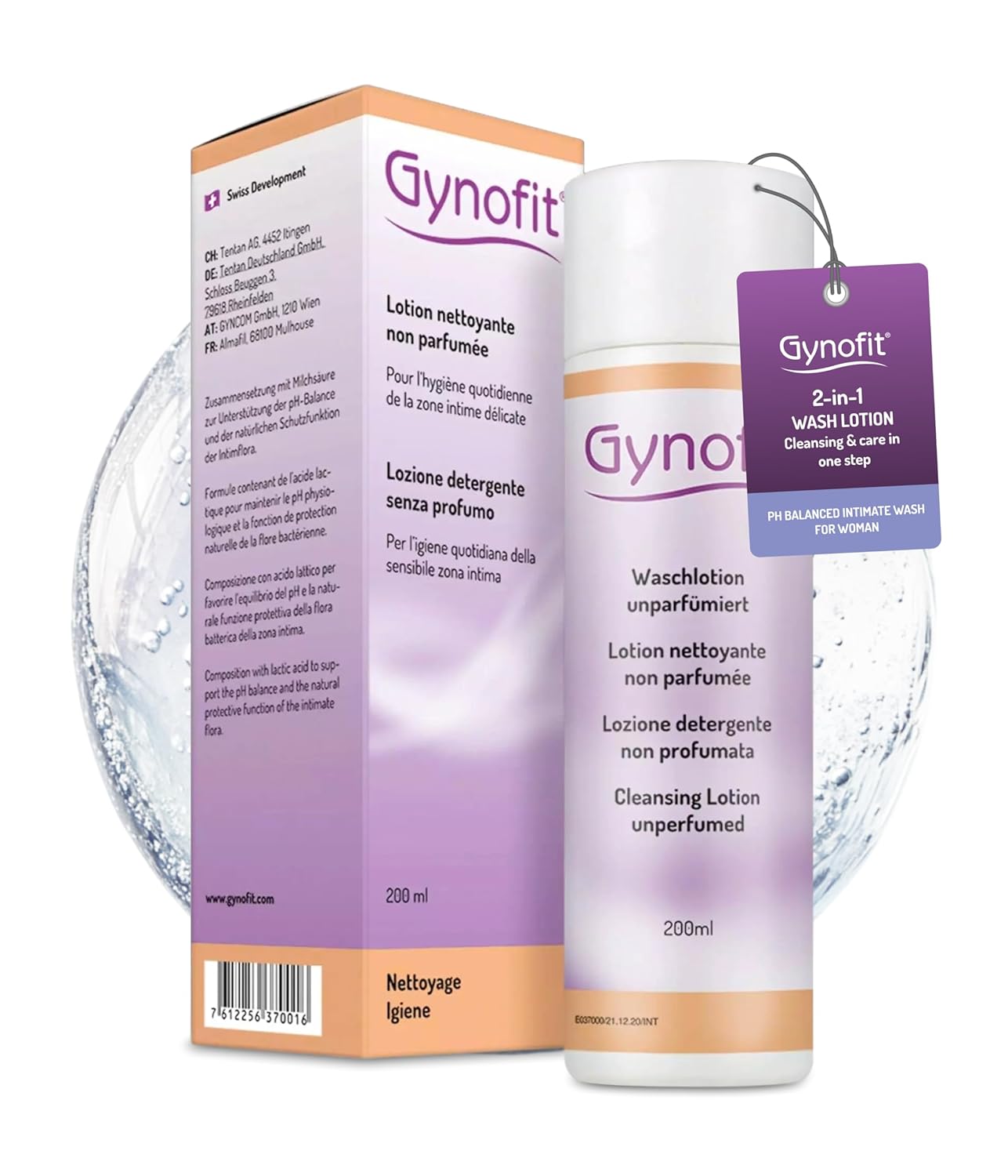 Cleansing Lotion (unperfumed) – Ensures balanced pH value for Vaginal Health – Protects the Vaginal Skin from drying out & prevents irritation – suitable for long-term, daily use (6.76 Fl Oz)