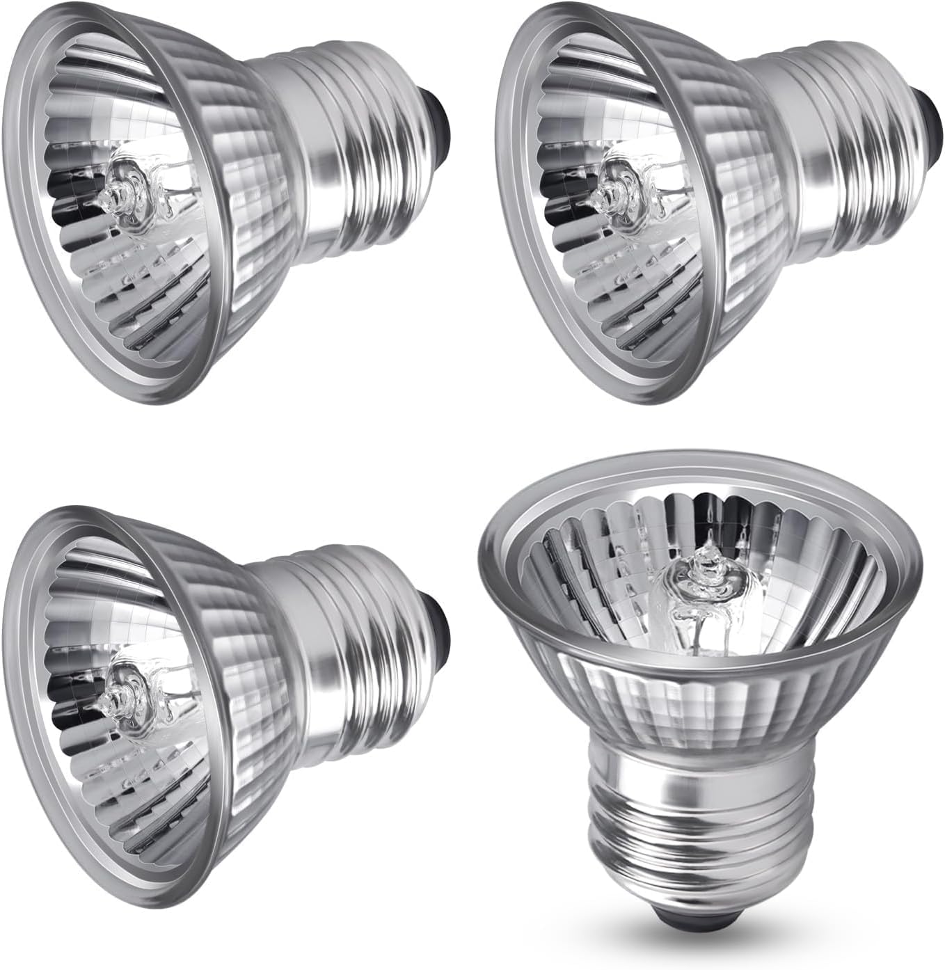 E27 75W Reptile Heating Light Bulb, UVA UVB Turtle Lizards Basking Bulbs, AC 230V, E27 Spot Heat Lamp Sunbathing Bulbs for Aquarium Bearded Dragon Chameleon, 4 Pack