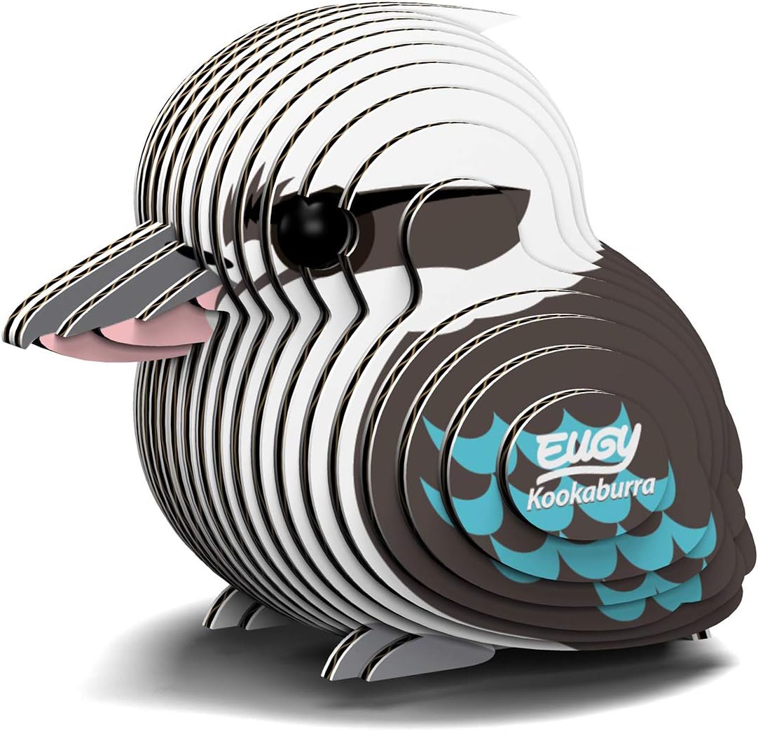 Eugy Kookaburra 3D Puzzle, 27 Piece Eco-Friendly Educational Toy Puzzles for Boys, Girls & Kids Ages 6+