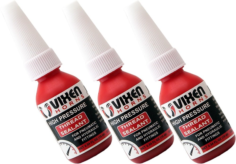 Vixen Horns Hydraulic/Pneumatic Liquid Thread/Pipe/Fitting Sealant 30ml (3 Bottles of 10ml) VXA1545-3
