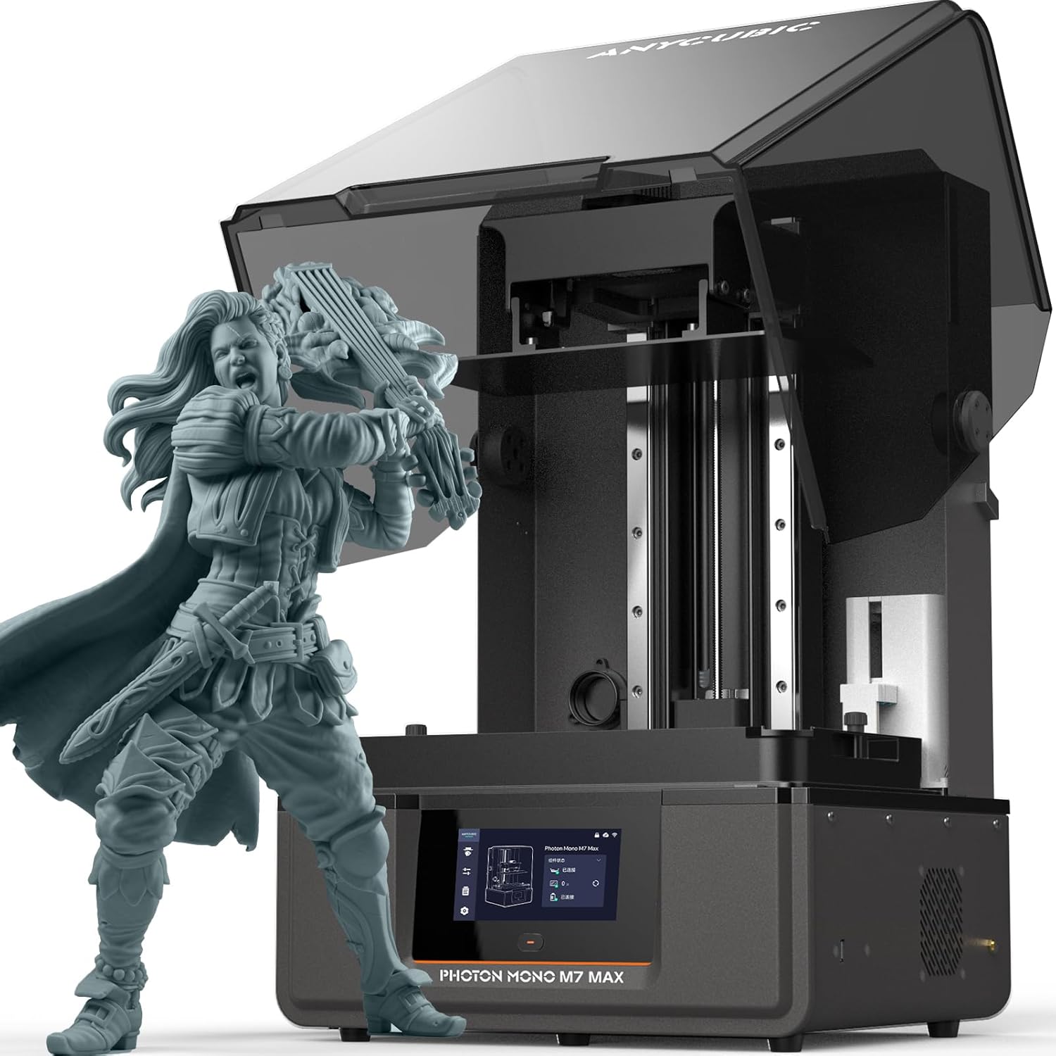 ANYCUBIC Photon Mono M7 Max Resin 3D Printer, 13.6” 7K Large Resin Printer with COB LighTurbo 3.0, Flip-Open Cover Design, Intelligent-Assist Printing, Print Size 11.8'' x 11.7'' x 6.5''