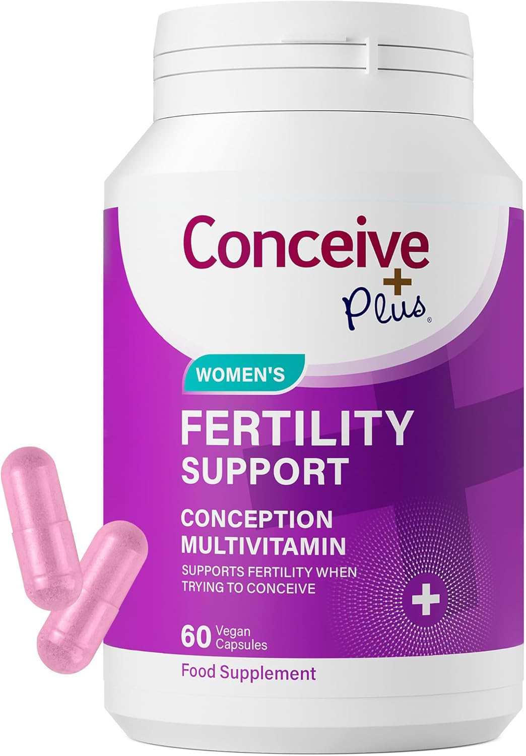 Conceive Plus Fertility Supplements for Women - Support Body Regulation & Healthy Female Reproductive System - 21 Vitamins for Conception - 30 Day Supply for Hormone Balance, Biotin - 60 Capsule