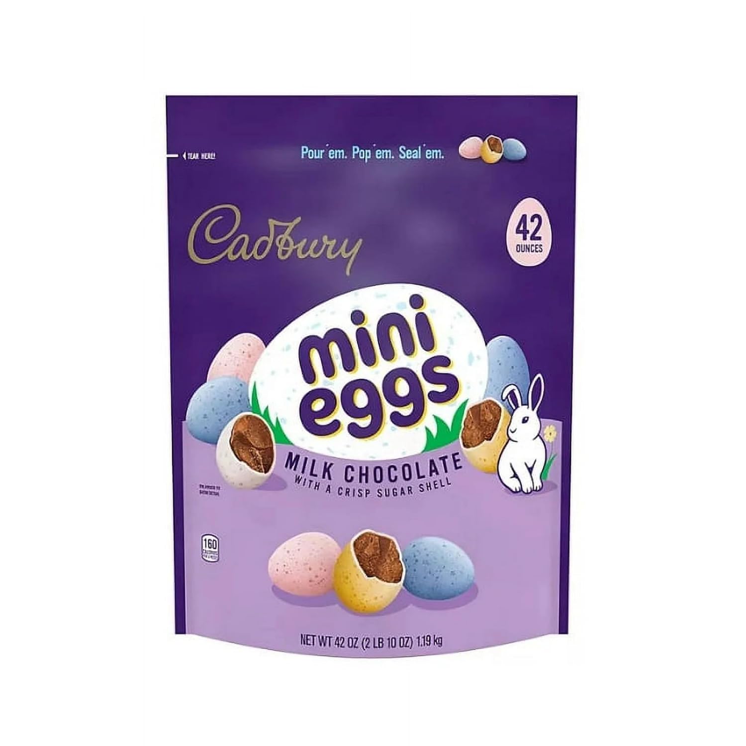 Cudbury Mini Eggs Large Size Bag- 42 ounces